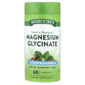 Nature's Truth, Magnesium Glycinate + Ashwagandha, 60 Capsules