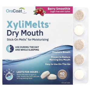 OraCoat, XyliMeltsĀ® Dry Mouth, Berry Smoothie, 40 Melts