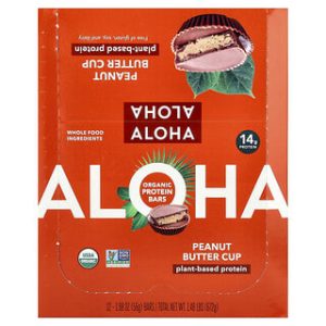Aloha, Organic Protein Bars, Peanut Butter Cup, 12 Bars, 1.98 oz (56 g) Each