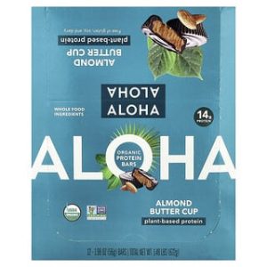 Aloha, Organic Protein Bars, Almond Butter Cup, 12 Bars, 1.98 oz (56 g) Each