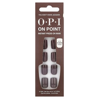 OPI, On Point, Instant Press-On Mani, Short Length, You Don't Know Jacques!, 27 Piece Kit