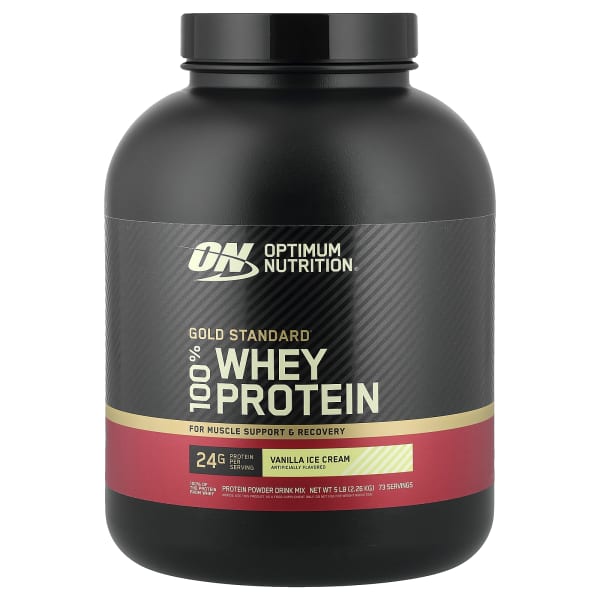 Optimum Nutrition, Gold Standard® 100% Whey, Vanilla Ice Cream, 5 lb (2.26 kg)