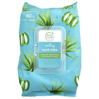 Petal Fresh, Makeup Removing Cleansing Wipes, Soothing Aloe Vera, 60 Wipes