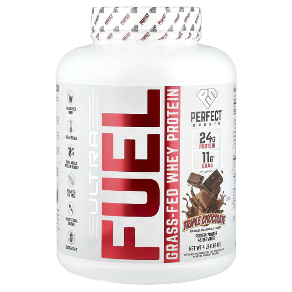 PERFECT Sports, Ultra Fuel, Grass-Fed Whey Protein, Triple Chocolate, 4 lb (1.82 kg)