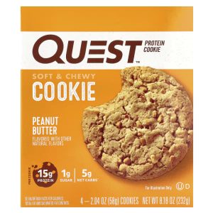 Quest Nutrition, Protein Cookie, Peanut Butter, 4 Cookies, 2.04 oz (58 g) Each