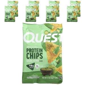 Quest Nutrition, Tortilla Style Protein Chips, Salsa Verde, 8 Bags, 1.1 oz (32 g) Each