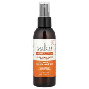 Sukin, Glow Active-C, Vitamin C Brightening Mist, All Skin Types, 4.23 fl oz (125 ml)
