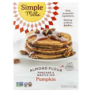 Simple Mills, Almond Flour Pancake & Waffle Mix, Pumpkin, 10.7 oz (303 g)