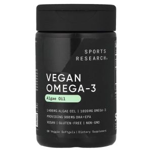 Sports Research, Vegan Omega-3, 60 Veggie Softgels