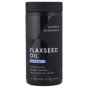 Sports Research, Flaxseed Oil, 180 Veggie Softgels