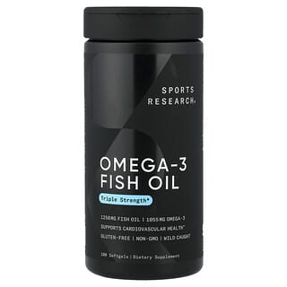 Sports Research, Omega-3 Fish Oil, 180 Softgels