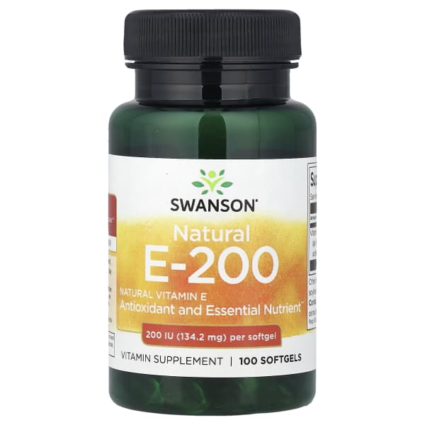 Swanson Vitamins, Natural Vitamin E, 134.2 mg (200 IU) , 100 Softgels