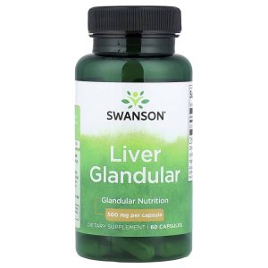 Swanson Vitamins, Liver Glandular, 500 mg, 60 Capsules