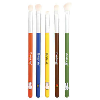 The Creme Shop, Miffy, Everyday Essentials, Eyeshadow Brush Set + Travel Bag, 6 Pieces