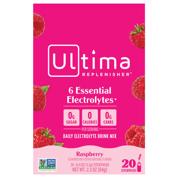 Ultima Replenisher, Electrolyte Mix, Raspberry, 20 Packets, 0.11 oz (3.2 g) Each