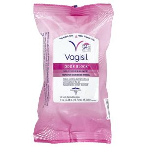 Vagisil, Odor Block® Daily Freshening Wipes, 20 Soft, Disposable Wipes