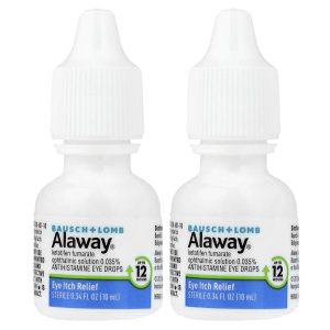 Alaway, Eye Itch Relief, Antihistamine Eye Drops, Twin Pack, 2 Bottles, 0.34 fl oz (10 ml) Each