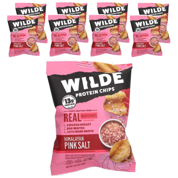 Wilde Brands, Protein Chips®, Himalayan Pink Salt, 8 Bags, 1.34 oz (38 g) Each