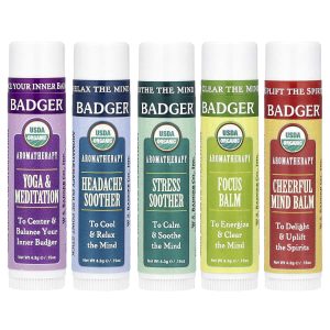 Badger, Aromatherapy Travel Kit, 5 Pack, 0.15 oz (4.3 g) Each