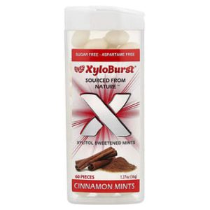 Xyloburst, Xylitol Sweetened Mints, Cinnamon, 60 Pieces